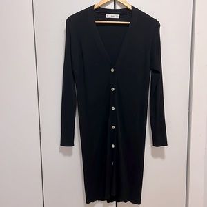 Mango Ribbed Cardigan Dress